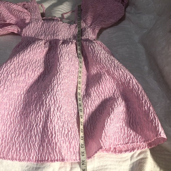 Sister Jane Dream Cassie Puff Sleeve Barbiecore Mini Dress M - Picture 11 of 11